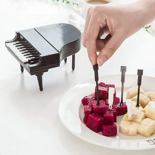 Creative Piano Fruit Fork Set (10pcs)