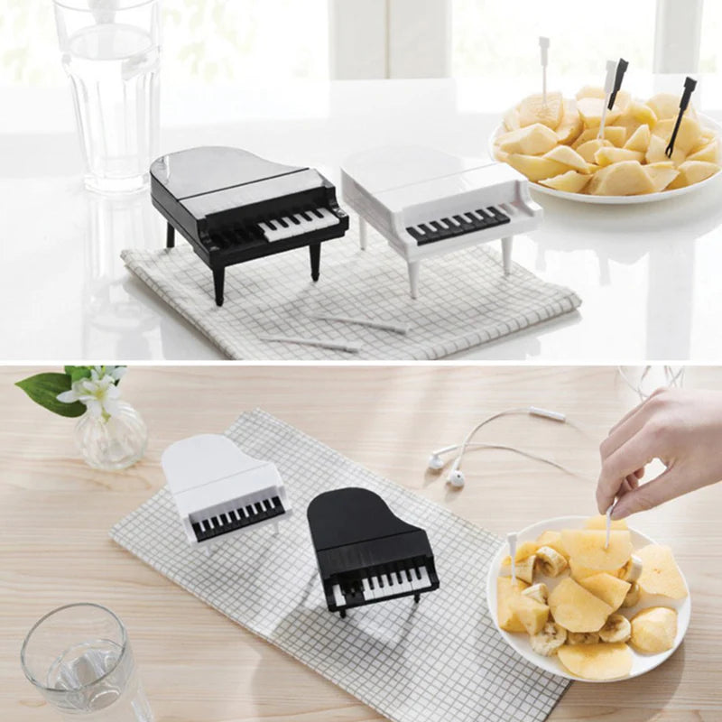 Creative Piano Fruit Fork Set (10pcs)