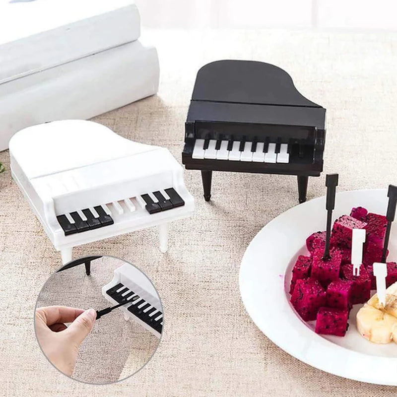 Creative Piano Fruit Fork Set (10pcs)