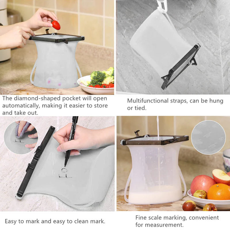 Reusable Silicon Food Storage Bag- 3 Bag Set -Food Grade