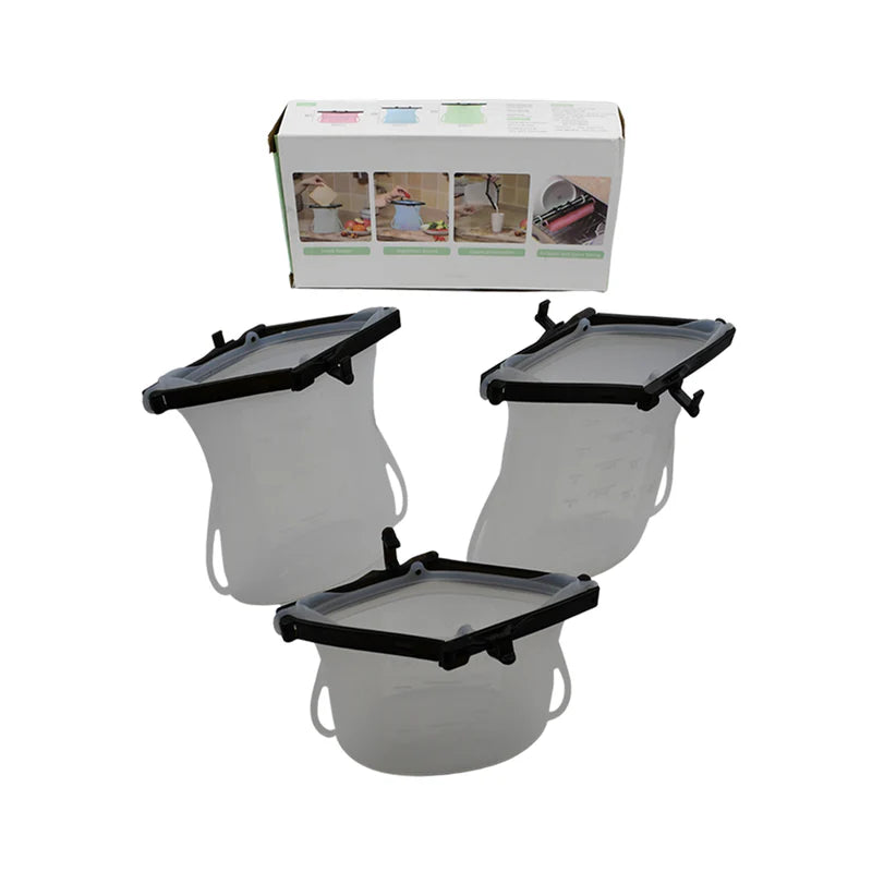 Reusable Silicon Food Storage Bag- 3 Bag Set -Food Grade